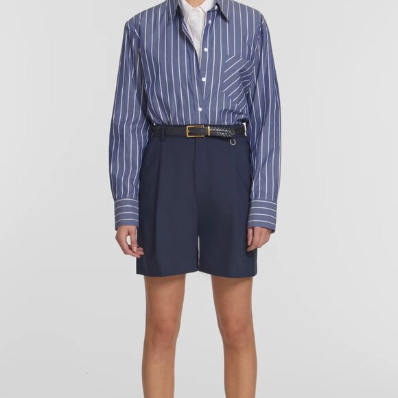 481. VIKTORIA & WOODS Unisex Granger Short Navy Blue $188 NWT Sz 2 US 6 - Picture 1 of 7